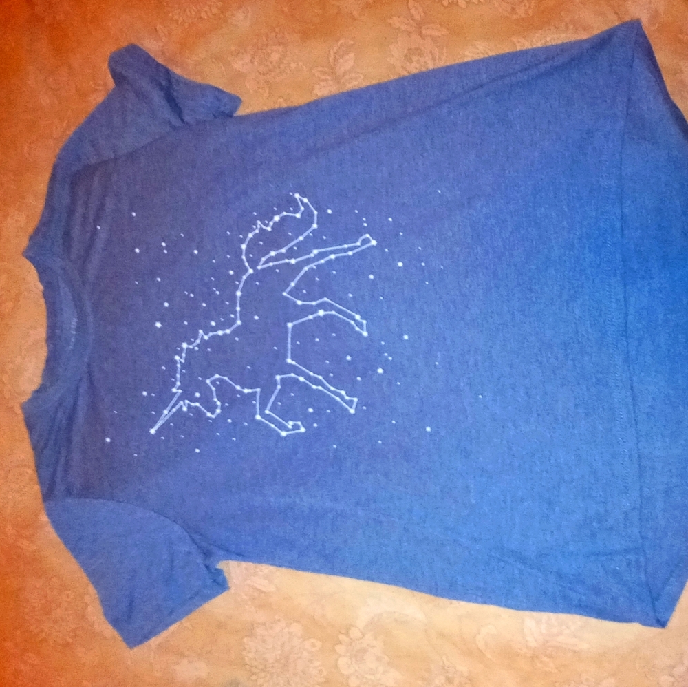 Zoe & Liv Unicorn & Stars Shirt Size 2xl